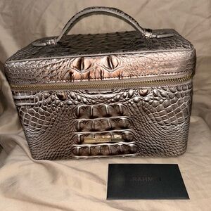 Brahmin Metallic Crocodile Embossed Toiletry Bag
